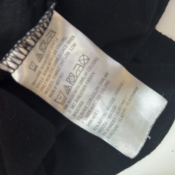 H by Halston Essentials, Short Sleeve Rayon Blend T-Shirt, Black, Medium - Picture 8 of 9